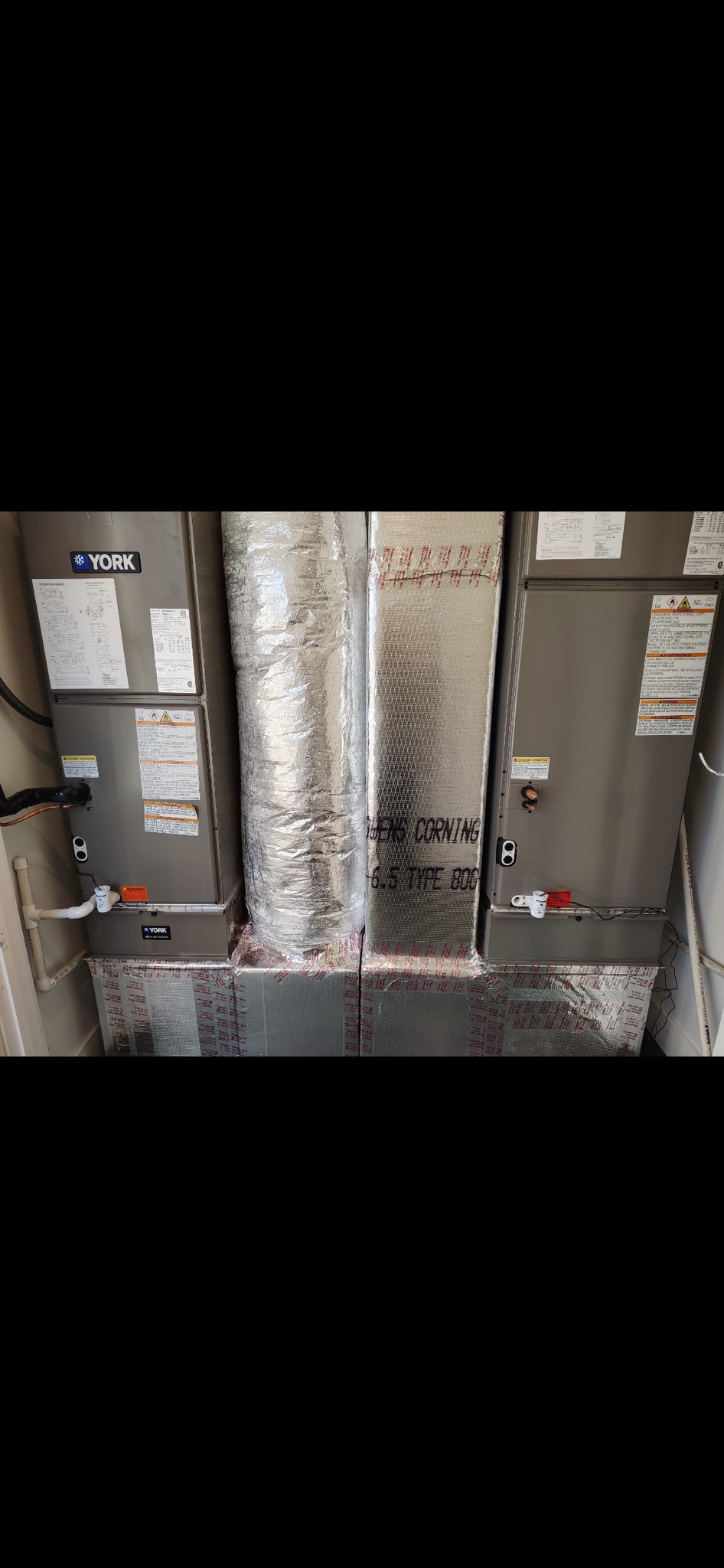 Dual York air handlers side by side